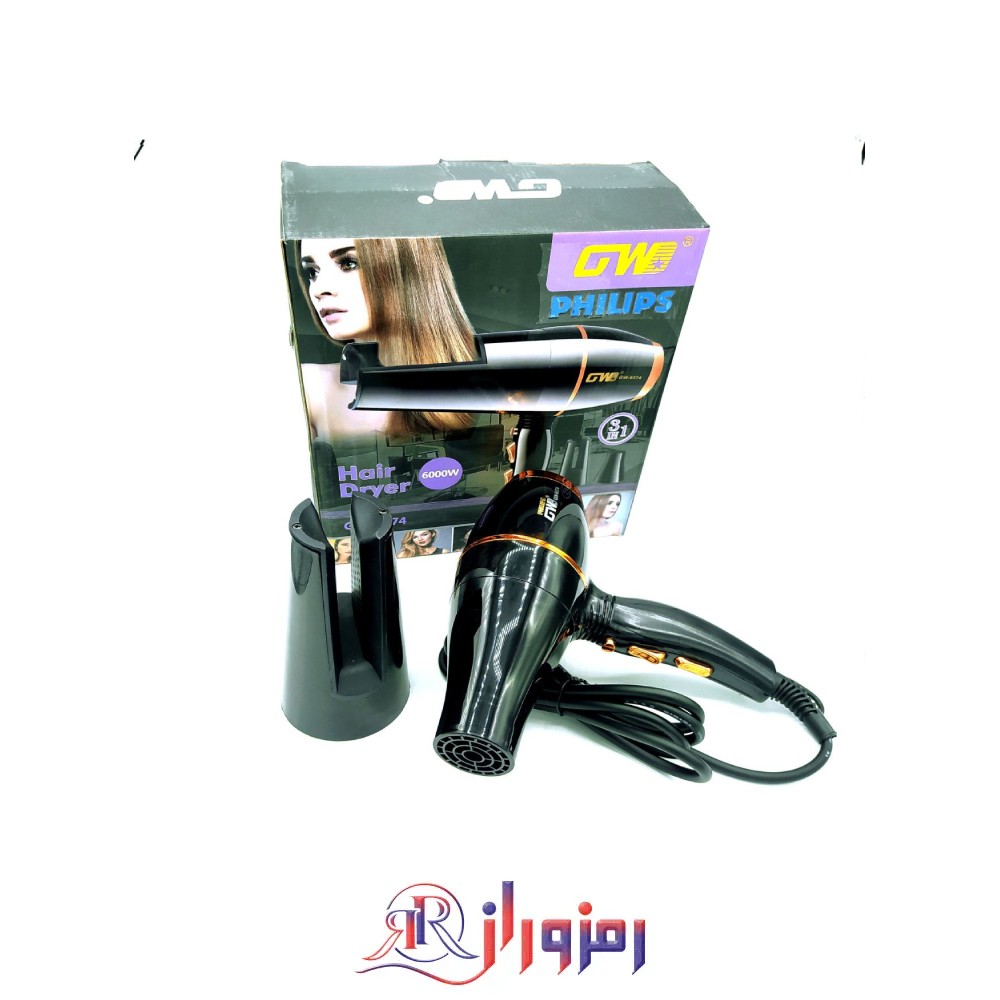 سشوار حرفه ای فیلیپس مدل GW-6574،خرید و قیمت سشوار حرفه ای فیلیپس مدل GW-6574،سشوار